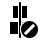 Align, Center, cancel, vertical Black icon