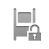 open, Lock, match, width DarkGray icon
