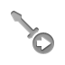 Screwdriver, right, technical Gray icon