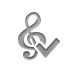 checkmark, Composer, notation Gray icon