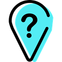 Gps, map pointer, Map Location, Map Point, placeholder, Cloud, pin, signs, question Turquoise icon