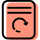 paper, Reload, education, interface, File, document, documents, Archive LightSalmon icon