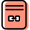 Link, interface, document, File, Archive, documents, education, paper LightSalmon icon