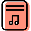 Archive, File, paper, document, education, documents, music, interface LightSalmon icon