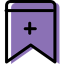 Badge, signs, insignia, bookmark, shapes, interface MediumPurple icon