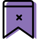 Badge, bookmark, shapes, insignia, interface, signs MediumPurple icon