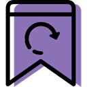 Badge, signs, interface, shapes, bookmark, insignia MediumPurple icon