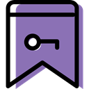 Badge, insignia, shapes, bookmark, interface, signs MediumPurple icon
