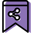 Badge, signs, interface, bookmark, shapes, insignia MediumPurple icon