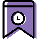 Badge, signs, insignia, shapes, interface, bookmark MediumPurple icon
