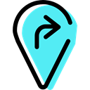 pin, interface, map pointer, placeholder, signs, Gps, Map Location, Map Point Turquoise icon