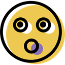 Emoticon, people, smiling, surprised, Face, interface, feelings, smiley, Emotion SandyBrown icon