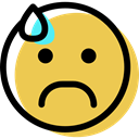 Emoticon, people, smiley, interface, nervous, smiling, Emotion, Face, feelings SandyBrown icon