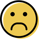 people, feelings, Face, interface, Emoticon, Emotion, smiley, smiling, sad SandyBrown icon