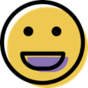 smiley, Emoticon, feelings, happy, Face, interface, Emotion, smiling, people SandyBrown icon