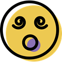 smiling, surprised, feelings, Emotion, smiley, Emoticon, Face, people, interface SandyBrown icon
