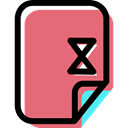 Multimedia, document, waiting, Archive, File, Format LightCoral icon