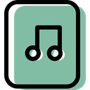 musical note, Quaver, music, music player, song DarkSeaGreen icon