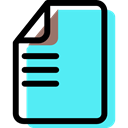 Archive, document, File, Format, Multimedia Turquoise icon