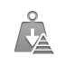pyramid, weight Gray icon