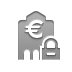 Lock, Bank, Euro DarkGray icon