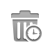 Trash, Clock Gray icon
