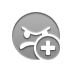 Angry, smiley, Add DarkGray icon