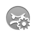 smiley, Angry, Gear DarkGray icon