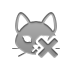 Cat, cross DarkGray icon