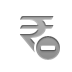 delete, rupee, sign, Currency DarkGray icon