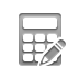 calculator, pencil Gray icon