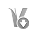 visa, Down Gray icon