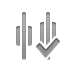 distribute, Center, checkmark, horizontal Gray icon