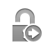 Lock, open, right Gray icon
