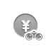 yen, coin, Binoculars Gray icon