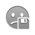 smiley, Diskette, sad DarkGray icon