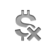 sign, Dollar, cross, Currency DarkGray icon