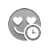 smiley, Clock, love DarkGray icon