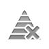 cross, pyramid Gray icon