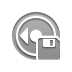 Diskette, speaker, Left, Channel Gray icon