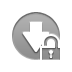 open, Lock, Down, Arrow DarkGray icon