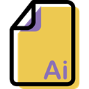 File, Archive, document, Multimedia, Format, Ai SandyBrown icon