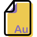File, Au, document, Archive, Multimedia, Format SandyBrown icon