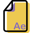 document, Format, Ae, Multimedia, Archive, File SandyBrown icon