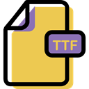 ttf, File, document, Multimedia, Archive, Format SandyBrown icon
