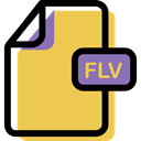 File, Multimedia, document, Format, Archive, flv SandyBrown icon