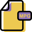 Multimedia, Format, document, Archive, mpg, File SandyBrown icon