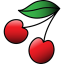 food, Old School, tattoo, hipster, vintage, cherries Black icon