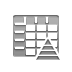 Spreadsheet, pyramid Gray icon