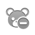 teddy, delete, bear DarkGray icon